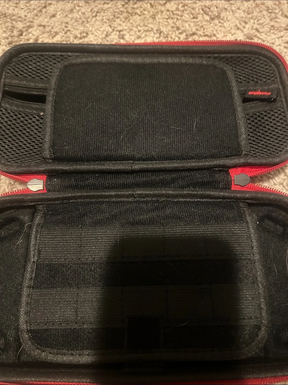 Compact Black and Red Protective Carry Case